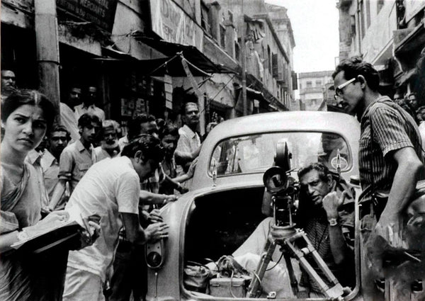 Satyajit Ray On Location For Jana Aranya 1975 - Bengali Movie Collection - Art Prints