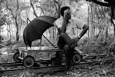 Satyajit Ray On Location in Bolpur For Asani Sanket 1973 - Bengali Movie Collection by Bethany Morrison
