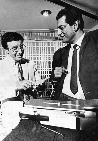 Satyajit Ray With Peter Sellers - Satyajit Ray Collection - Art Prints by Henry