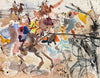 Fifty horsemen And Multitude Of Men On Horseback, 1963(Cincuenta jinetes y multitud de hombres a caballo, 1963) - Salvador Dali Painting - Surrealism Art - Framed Prints