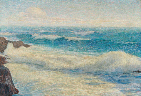 Seascape - John Gleich - Vintage Orientalist Painting - Large Art Prints by John Gleich