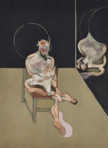 Seated Figure - Francis Bacon - Abstract Expressionist Painting by Francis Bacon