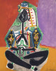 Seated Jacqueline In Turkish Costume (Femme Accroupie en Costume Turc) - Pablo Picasso - Famous Painting - Canvas Prints