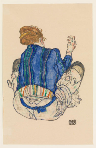 Seated Woman - Egon Schiele - Canvas Prints