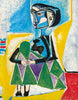 Seated Woman - Jacqueline (Femme Accroupie) - Pablo Picasso Painting - Life Size Posters