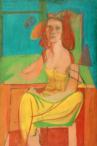 Seated Woman- Willem de Kooning - Abstract Expressionist  Painting by Willem de Kooning