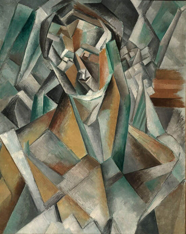 Seated Woman (Femme Assisi) Fernande Olivier 1909  - Pablo Picasso Cubist Masterpiece Painting - Large Art Prints