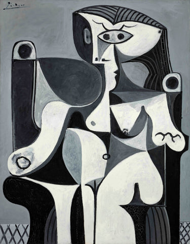 Seated Woman (Femme assise) Jacqueline, 1962 – Pablo Picasso Painting by Pablo Picasso
