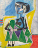 Seated Woman (Jacqueline) Femme Accroupie - Pablo Picasso - Masterpiece Painting - Canvas Prints