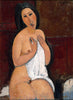 Seated Nude With A Shirt By Amedeo Modigliani - Canvas Prints