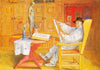 Sel Portrait In The Studio - Carl Larsson - Water Colour Painting - Canvas Prints