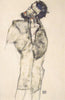 Egon Schiele - Selbstbildnis als Asket (Self-Portrait As An Ascetic) - Framed Prints