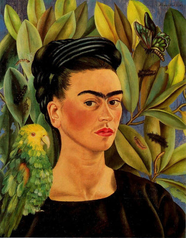 Self-Portrait With Bonito by Frida Kahlo