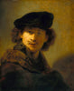 Self-Portrait with Velvet Beret 1634 - Rembrandt van Rijn - Canvas Prints