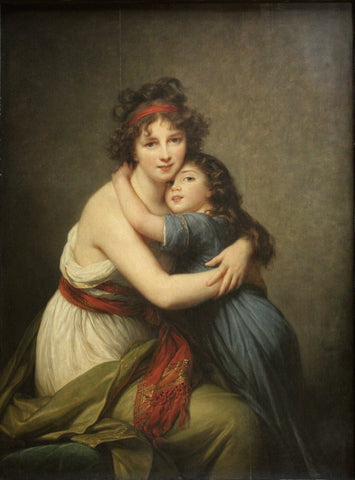 Self-portrait with Her Daughter by Elisabeth-Louise Vigée Le Brun - Life Size Posters by Marie Louise Élisabeth