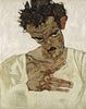 Self Portrait With Bowed Head (Selbstbildnis Mit Gesenktem Kopf) - Egon Schiele - Framed Prints