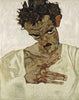 Self Portrait With Bowed Head (Selbstbildnis Mit Gesenktem Kopf) - Egon Schiele - Canvas Prints
