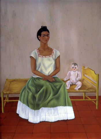 Self Portrait on Bed - Frida Kahlo by Frida Kahlo