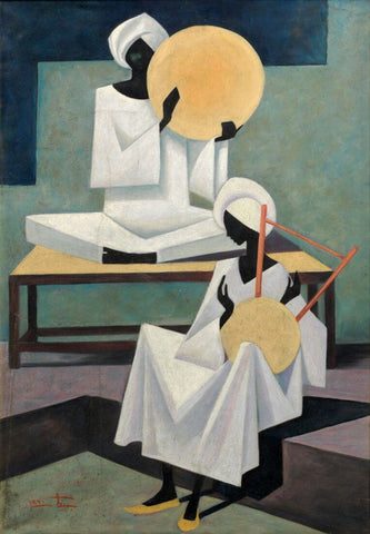 Semsemia Players - Hussein Bicar Painting by Hussein Bicar