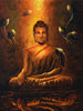 Serene Buddha Reflecting Painting - Art Prints