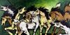 Seven Horses - Maqbool Fida Husain - Life Size Posters