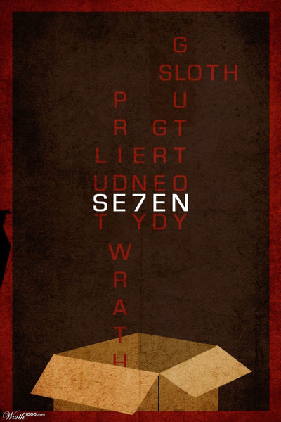 Seven - Tallenge Hollywood Cult Classics Graphic Movie Poster - Canvas Prints