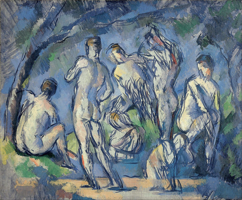 Seven Bathers - Posters by Paul Cézanne