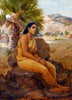Shakuntala Lost In Thoughts - Raja Ravi Varma Painting - Canvas Prints