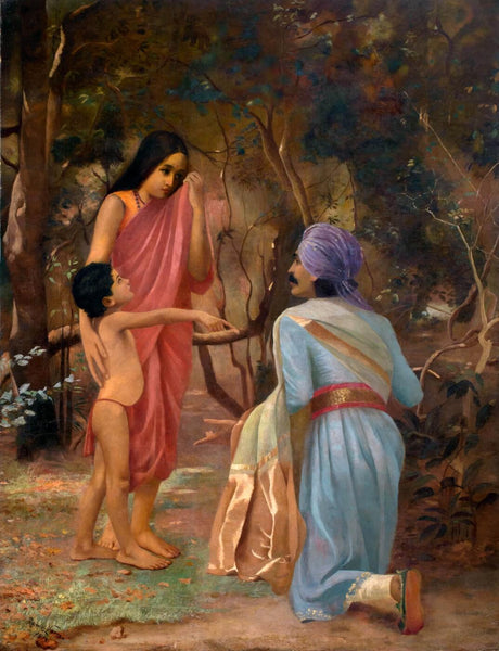 Shakuntala - Raja Ravi Varma - Canvas Prints