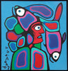 Shaman In Fish Headdress - Norval Morrisseau - Contemporary Indigenous Art Painting - Canvas Prints