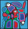 Shaman In Fish Headdress - Norval Morrisseau - Contemporary Indigenous Art Painting - Framed Prints