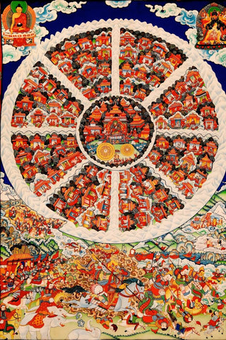 Shambhala Thangka - Buddhist Collection - Canvas Prints by James Britto