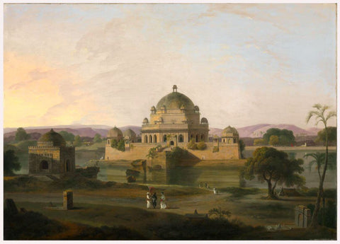 Sher Shah’s Mausoleum, Sasaram - Thomas Daniell - Vintage Orientalist Painting of India by Thomas Daniell