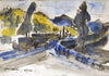 Shillong - Ramkinkar Baij - Bengal School Indian Painting - Canvas Prints