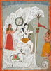 Shiva Bearing The Descent Of The Ganges River - C. 1740- Vintage Indian Miniature Art Painting - Posters