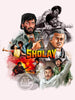 Sholay - Amitabh Bacchan - Bollywood Classic Hindi Movie Fan Art Poster - Posters