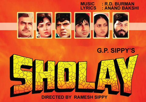 Sholay - Bollywood Hindi Movie Poster (2) - Canvas Prints