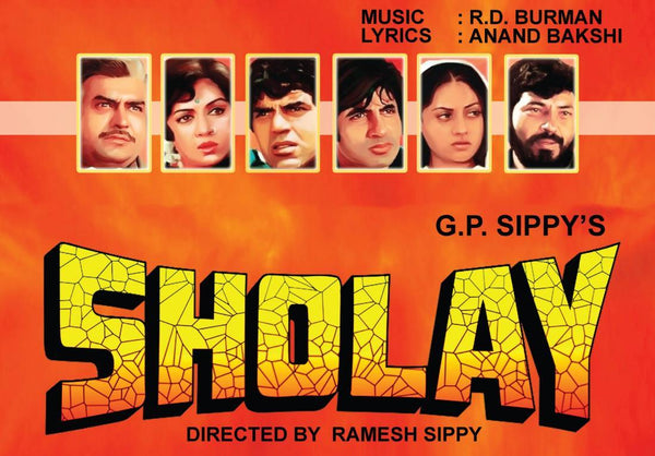 Sholay - Bollywood Hindi Movie Poster (2) - Posters