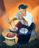 Shopkeeper Woman - Louis Toffoli - Contemporary Art Painting - Art Prints
