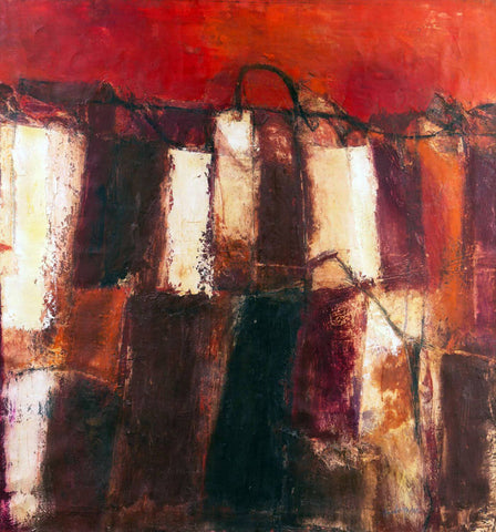 Shopping Bags - Abstract Expressionism Painting - Large Art Prints by Nick