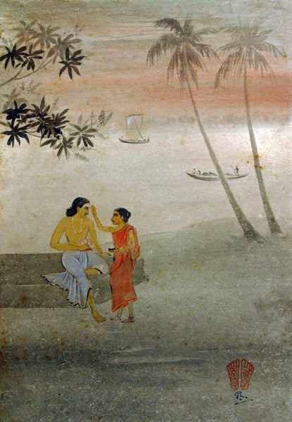 Shree Chaitanya's First Experience Of Divine love- Gaganendranath Tagore - Bengal School - Indian Art Painting - Large Art Prints
