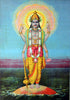 Shree Vishnu - Raja Ravi Varma Press Oleograph Print - Vintage Indian Art - Art Prints