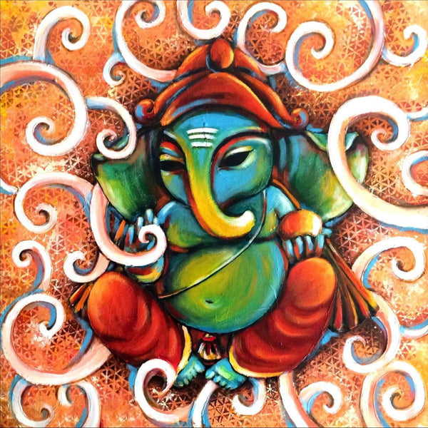 Shri Ganesh Contemporary Ganapati Painting - Art Prints