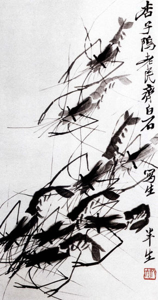 Shrimps - Qi Baishi - Canvas Prints