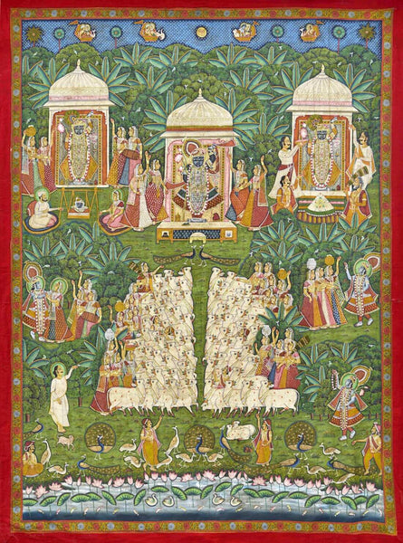 Shrinathji  Gopashtami - Pichwai Painting - Canvas Prints