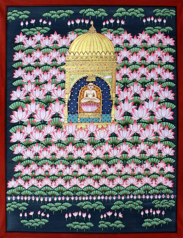 Shrinathji Jal Kamal - Krishna Pichwai Painting by Krishna Pichwai
