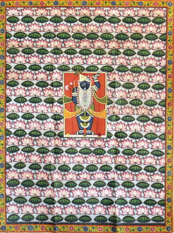 Shrinathji Jal Kamal - Pichwai - Krishna Painting - Posters