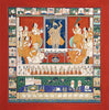 Shrinathji Nand Mahotsav (Pichwai Nathdwara) - Vintage Indian Kirshna Art Painting - Art Prints