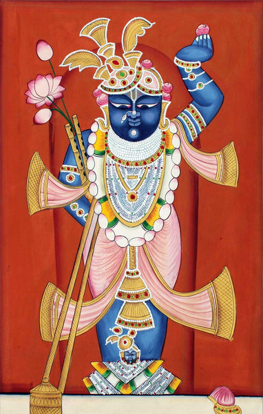 Shrinathji Pichwai - Krishna Painting - Framed Prints