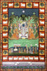 Shrinathji Sharad Poornima (Pichwai Nathdwara) - Indian Krishna Art Painting - Life Size Posters